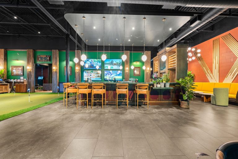 Indoor golf simulator business
